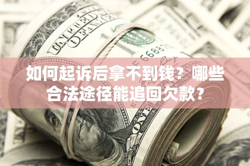 武汉如何起诉后拿不到钱？哪些合法途径能追回欠款？