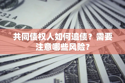武汉共同债权人如何追债？需要注意哪些风险？