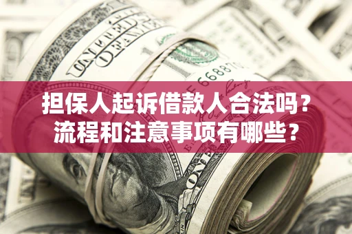 武汉担保人起诉借款人合法吗？流程和注意事项有哪些？