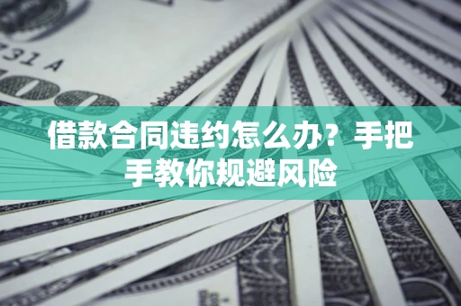 武汉借款合同违约怎么办？手把手教你规避风险
