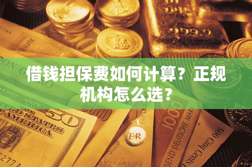 武汉借钱担保费如何计算？正规机构怎么选？