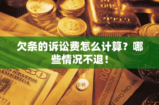 武汉欠条的诉讼费怎么计算？哪些情况不退！