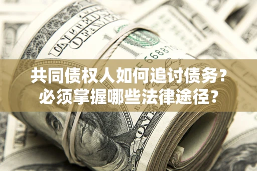 武汉共同债权人如何追讨债务？必须掌握哪些法律途径？