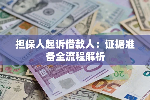 武汉担保人起诉借款人：证据准备全流程解析