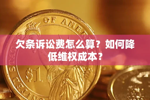 武汉欠条诉讼费怎么算？如何降低维权成本？