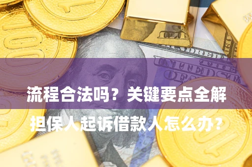 武汉

担保人起诉借款人怎么办？流程合法吗？关键要点全解析