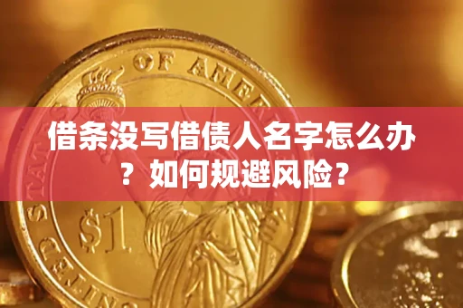 武汉借条没写借债人名字怎么办？如何规避风险？