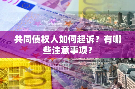 武汉共同债权人如何起诉？有哪些注意事项？