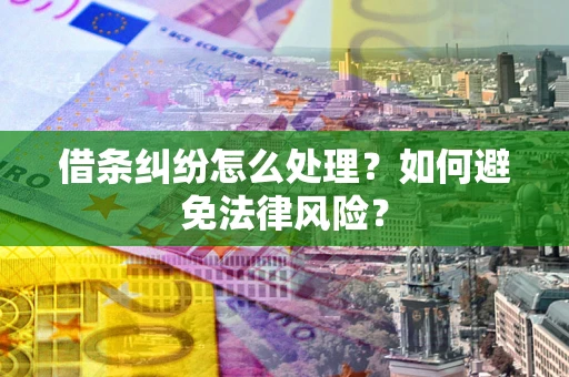 武汉借条纠纷怎么处理？如何避免法律风险？