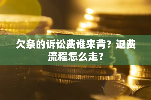 武汉欠条的诉讼费谁来背？退费流程怎么走？